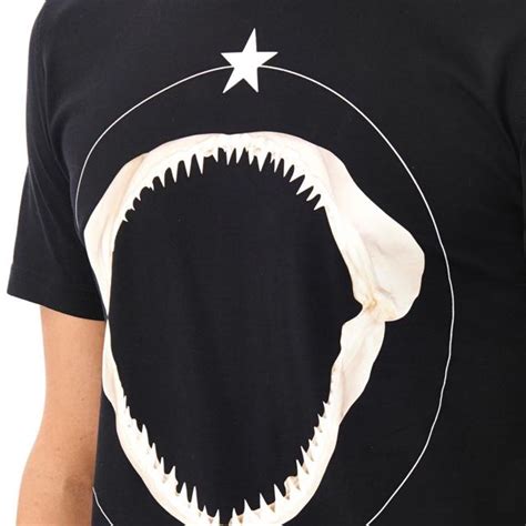 givenchy t shirt shark jaw|Givenchy distressed logo t shirt.